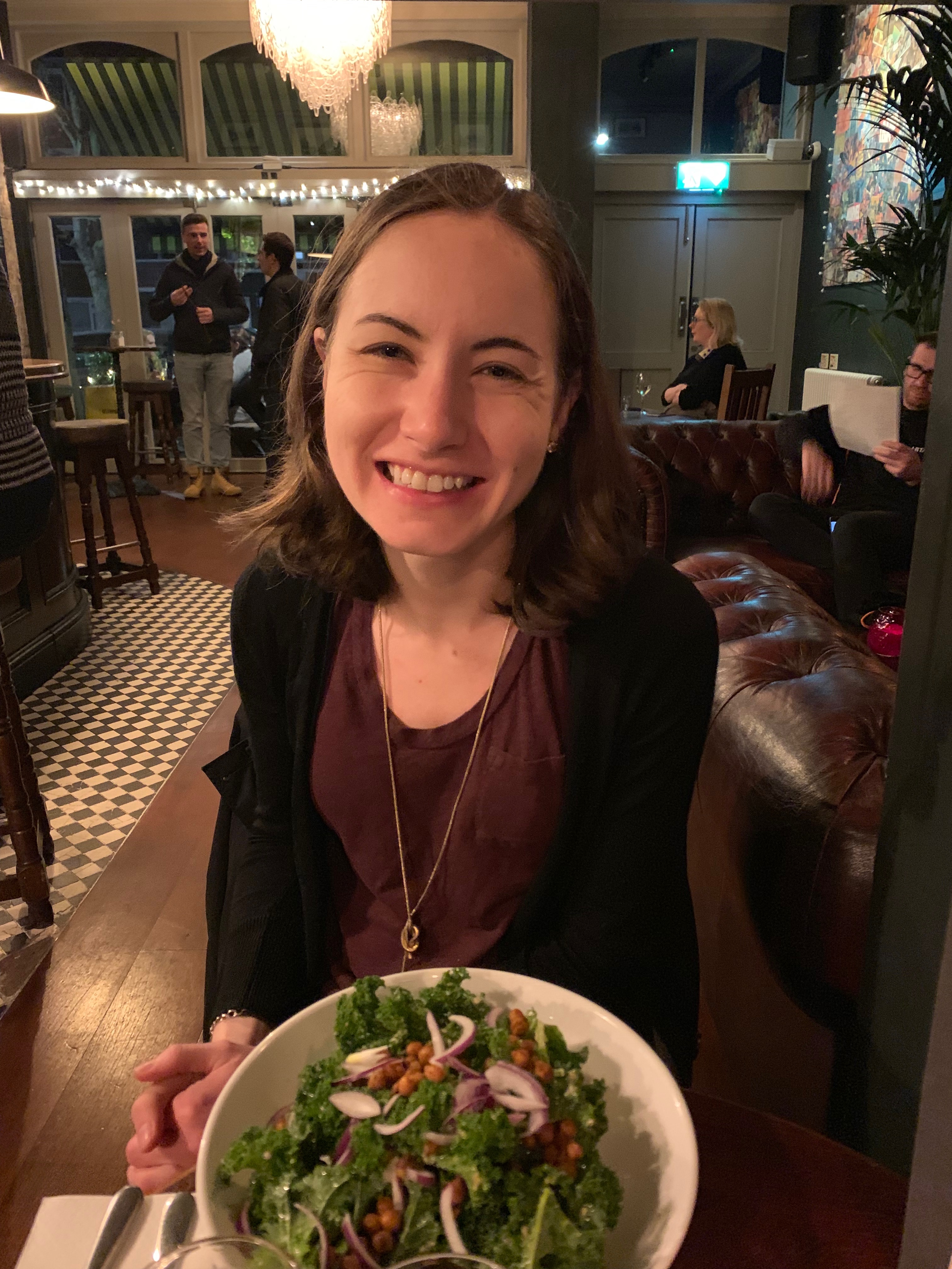 Claire and a delicious Salad