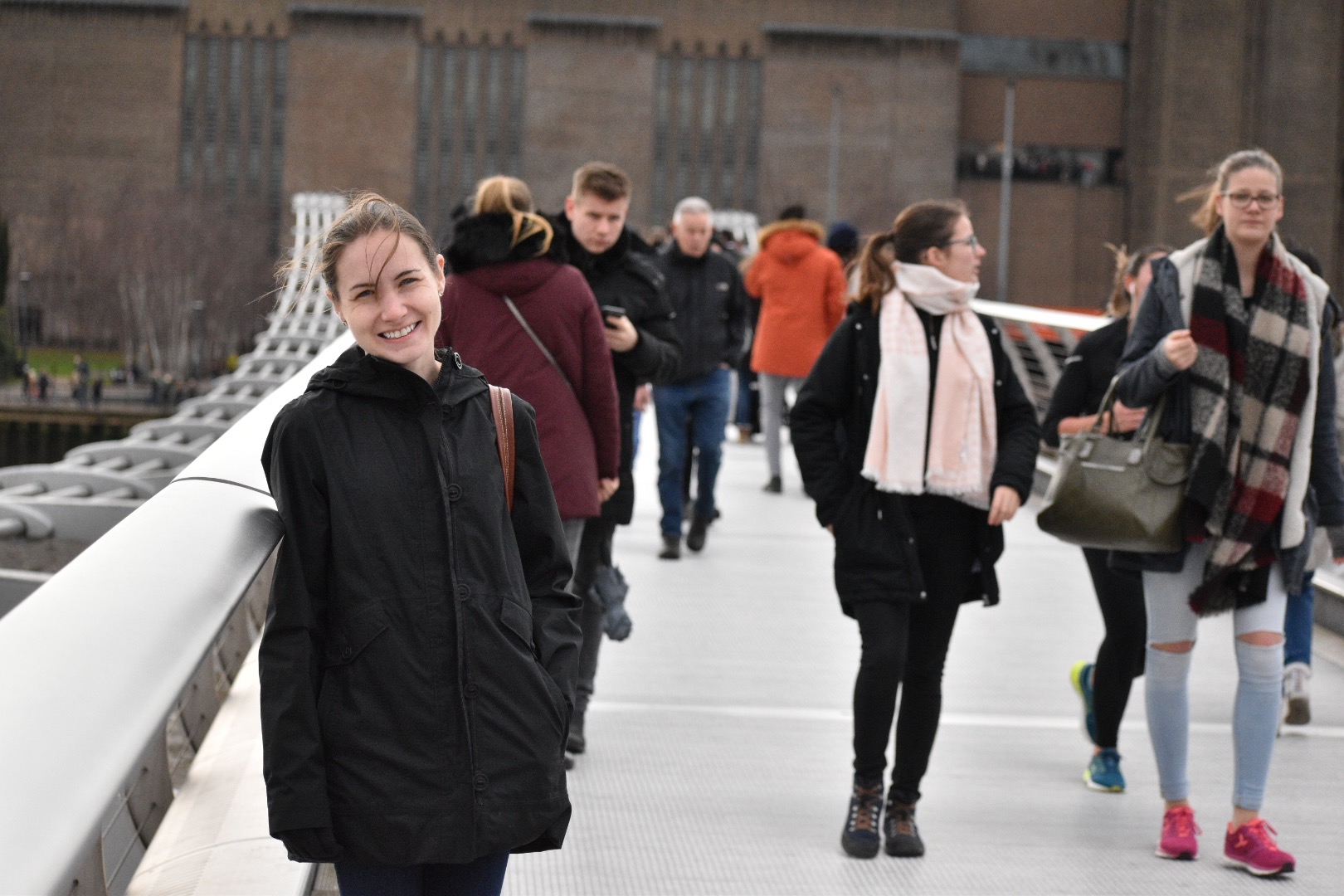 Claire on the bridge